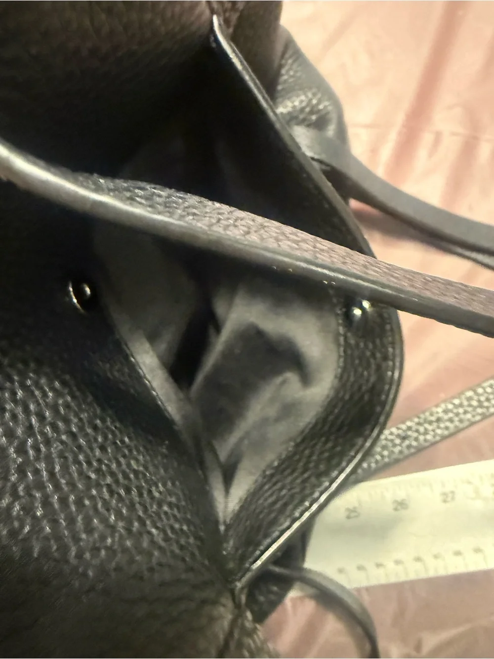 Rebecca Minkoff Blythe Black Leather Drawstring Backpack Silver Hardware $325
